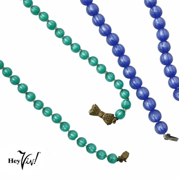 Three Vintage Bead Choker Necklaces to Wear as a Set or Separately - Hey Viv - Picture 4 of 9